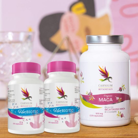 Équilibre hormonal : 2x Her Biotic + Maca Gratuite