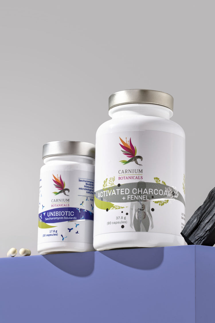 Pack Soulagement pour l'appareil digestif : Unibiotic Saccharomyces Boulardii + Charbon au fenouil -10 %