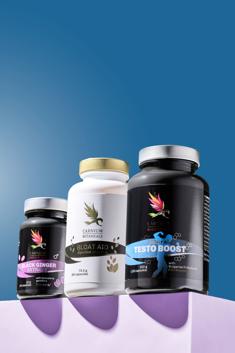 Bloat Aid + Natural Testo Boost + Black Ginger -10 %